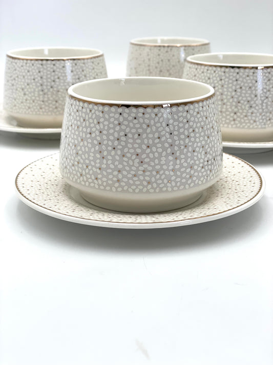 Phoenix, 12 Pcs Ceramic Bowls  With  Plates set