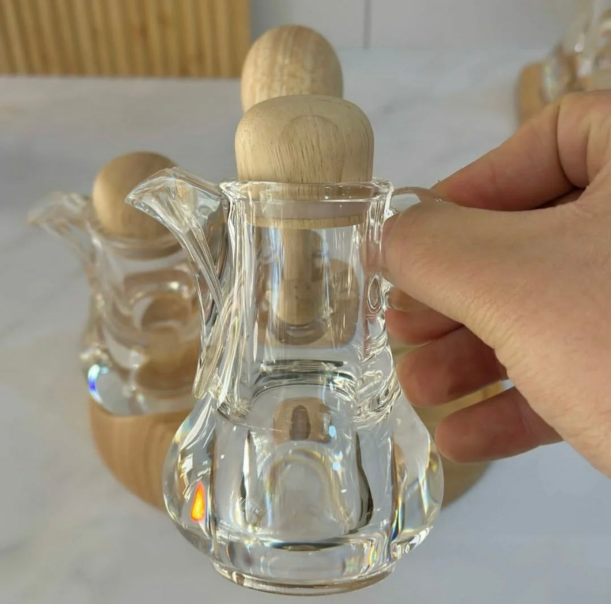 4 Pcs Spice Set With Bamboo Stand