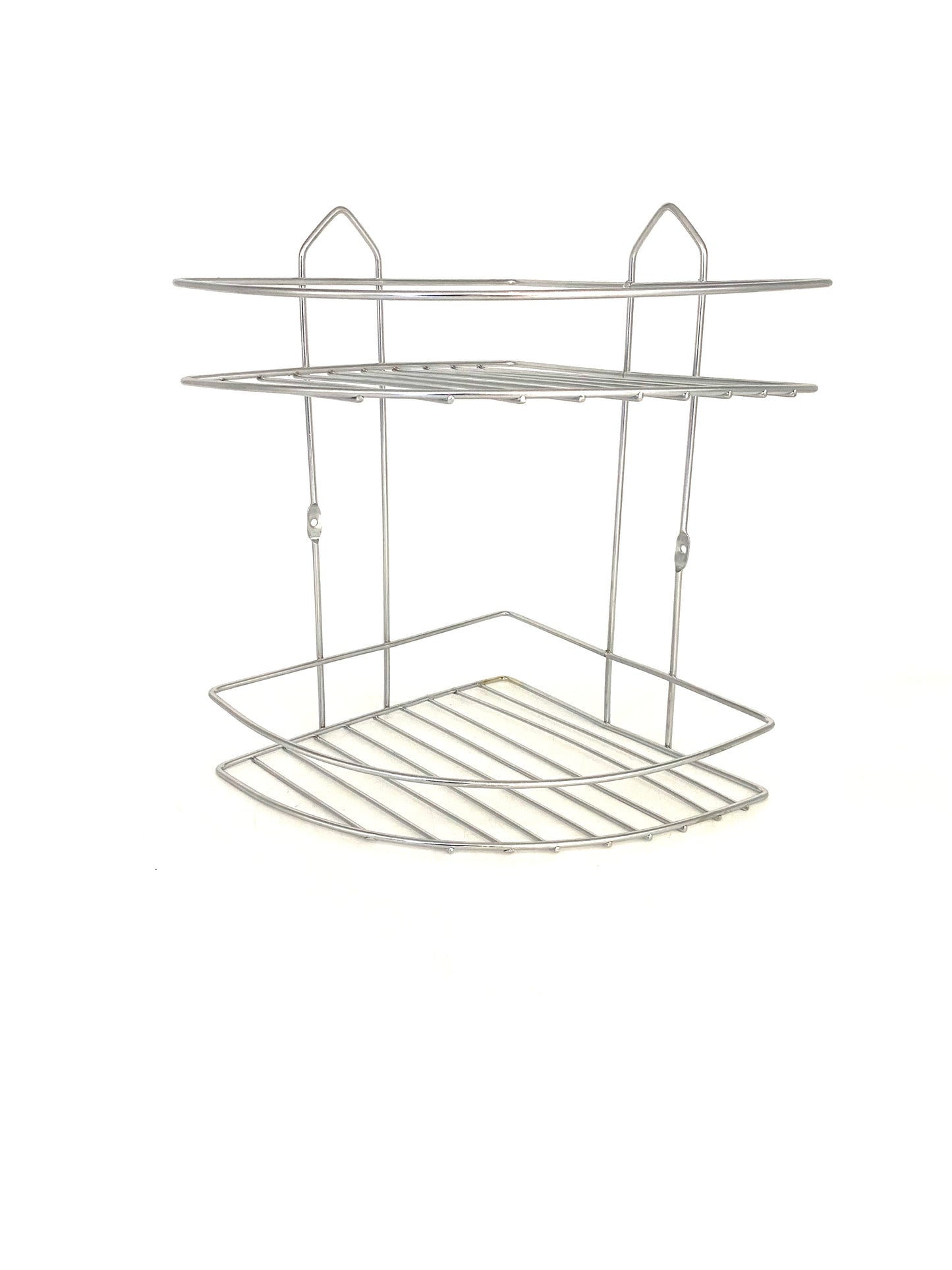 2 Tier Stainless Steel Corner Bathroom Organizer