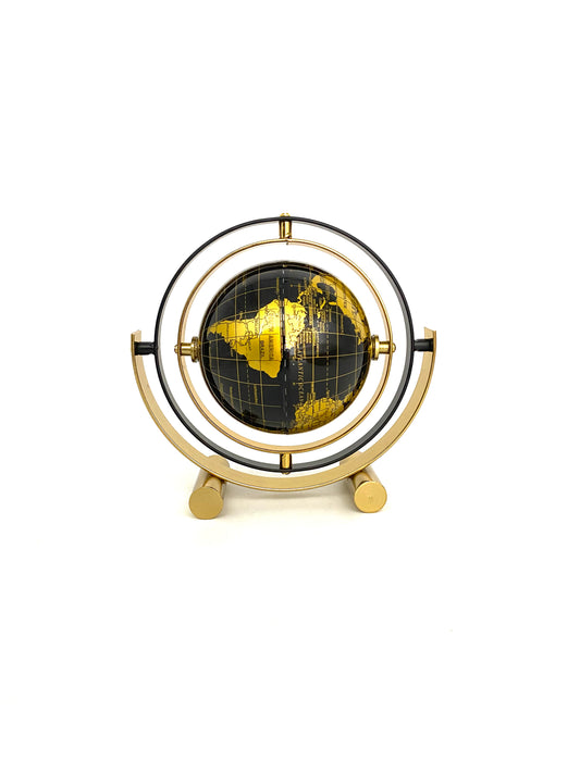 Earth Globe Golden Metal Ornament