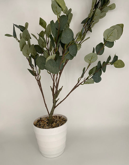 Artificial Green Tree With Plastic Pot