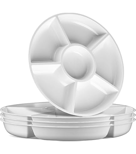 Melamine Divided Snack Serving Tray