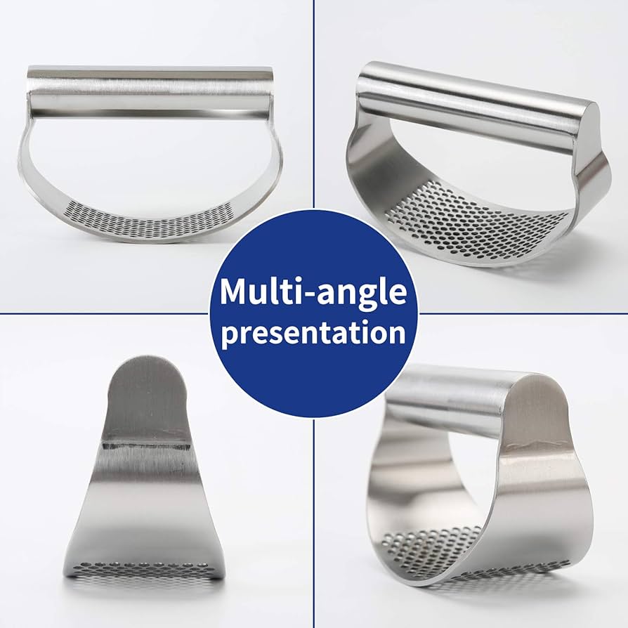 Stainless Steel Garlic Rolling Tool Curved Grinder
