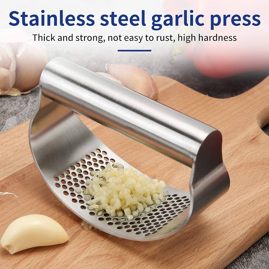 Stainless Steel Garlic Rolling Tool Curved Grinder