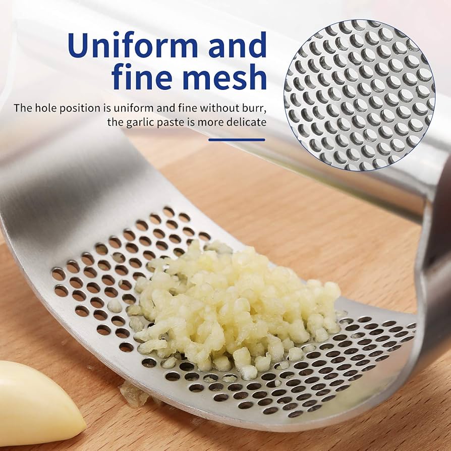 Stainless Steel Garlic Rolling Tool Curved Grinder