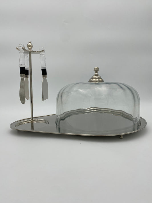 Silver tray with cover