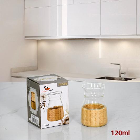 120 ML Pyrex Mate Cup With Bamboo Base