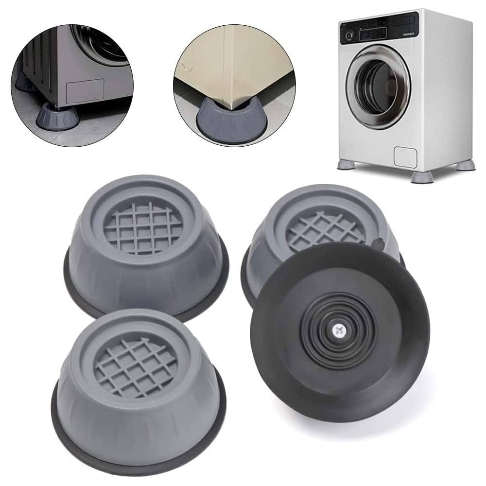 4 Pcs Shock Noise Cancelling Washing Machine Support / Washer and Dryer Anti-Vibration Pads / Slip Anti Vibration and Noise Reducing Rubber Washing Machine Feet Pads