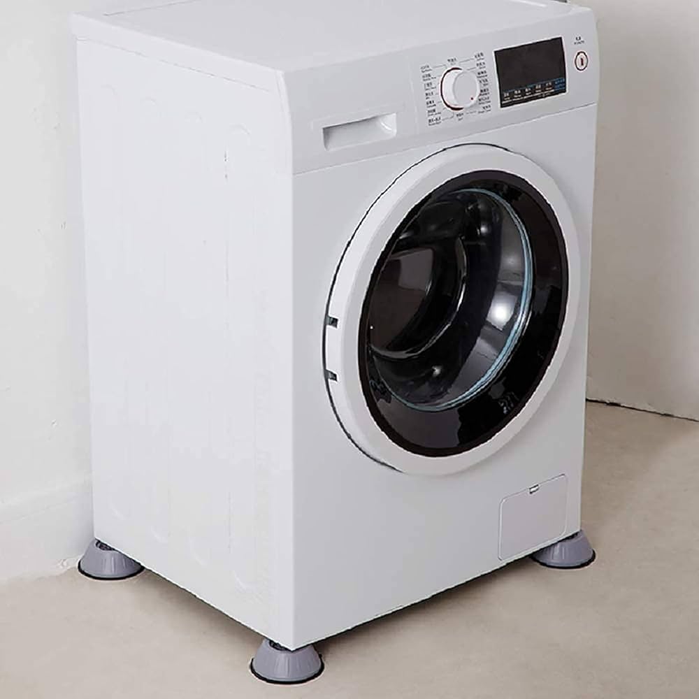 4 Pcs Shock Noise Cancelling Washing Machine Support / Washer and Dryer Anti-Vibration Pads / Slip Anti Vibration and Noise Reducing Rubber Washing Machine Feet Pads