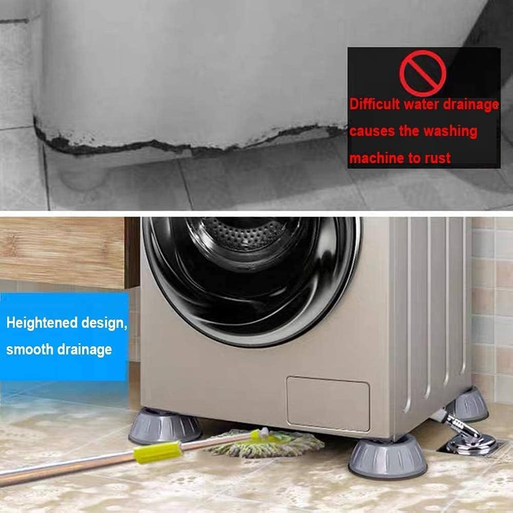 4 Pcs Shock Noise Cancelling Washing Machine Support / Washer and Dryer Anti-Vibration Pads / Slip Anti Vibration and Noise Reducing Rubber Washing Machine Feet Pads