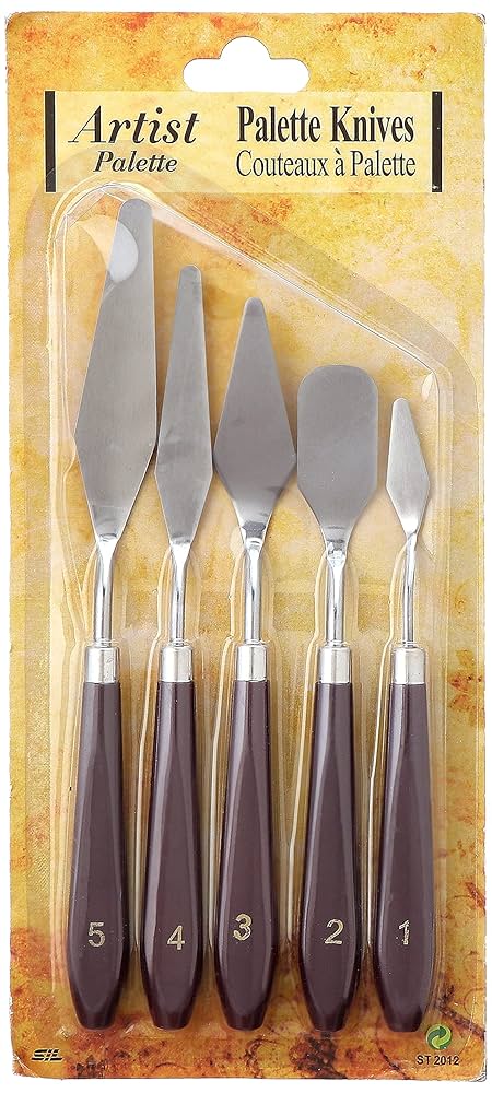 5pcs Stainless Steel Palette Knife /Mixed Scraper Set Spatula Knives