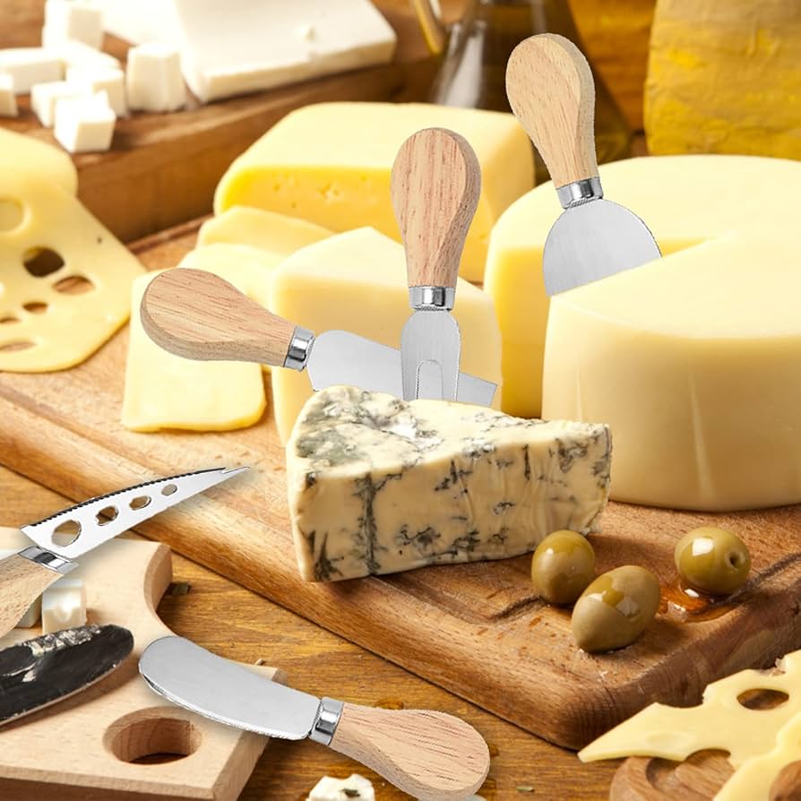 6-Piece Cheese Knife Set With Wood Handle