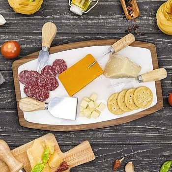 4 Pieces Set Cheese Knives With Wood Handle