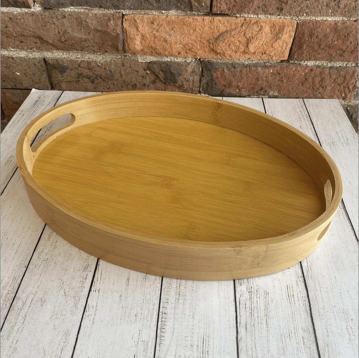 Oval Bamboo Serving Tray
