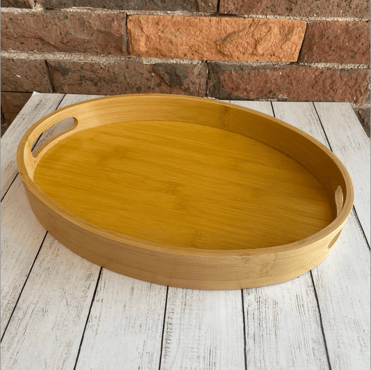 Oval Bamboo Serving Tray
