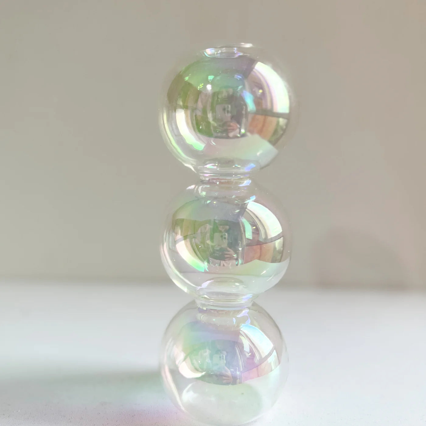 Transparent  Glass Bubble Cup With Straw