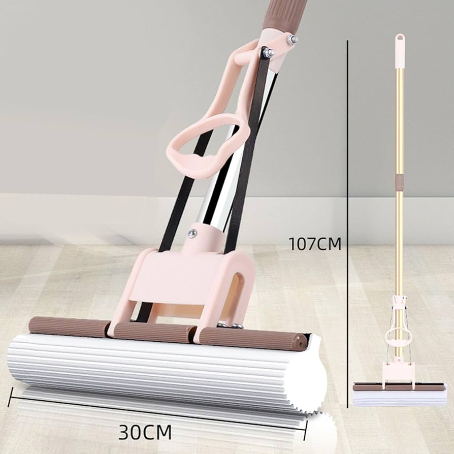 Water Absorbent Squeeze Mop with Long Handle for Floor Tile