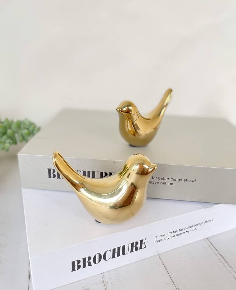 Gold Porcelain Bird