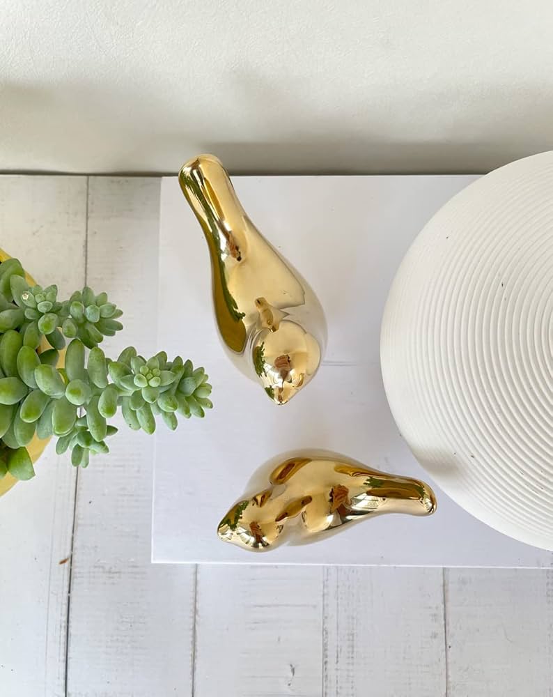 Gold Porcelain Bird