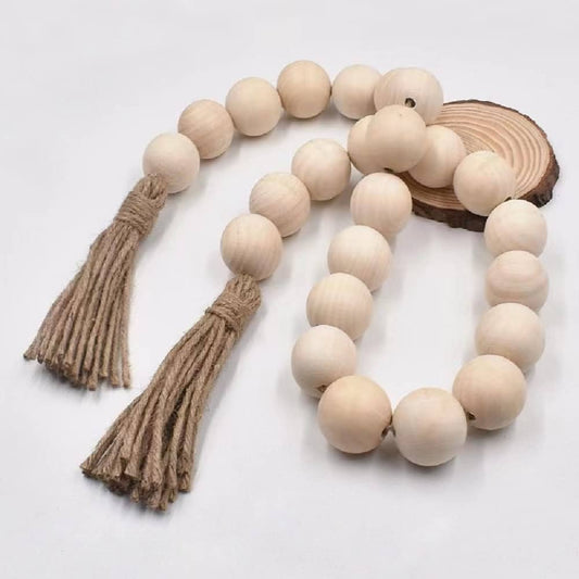 Large Wood Bead Garland