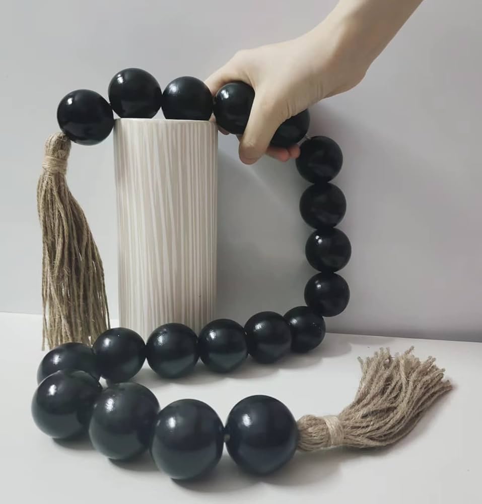 Large Wood Bead Garland