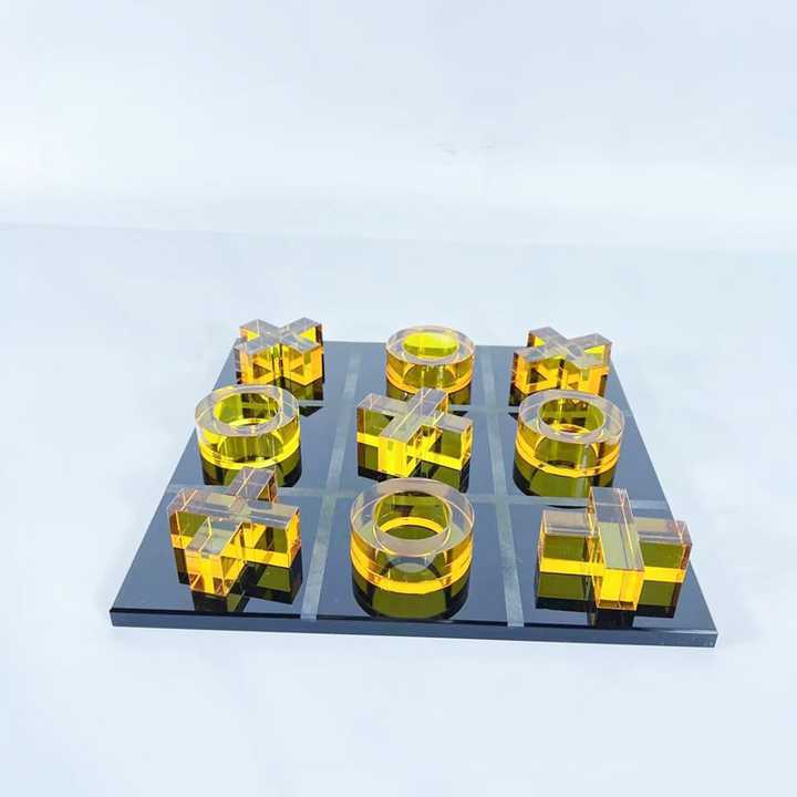 Yellow Tic Tac Toe Decorative Chess Borad