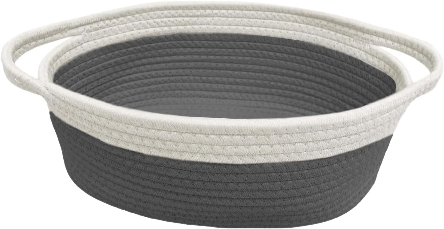 5 PCs Oval Cotton Woven Storage Basket Set