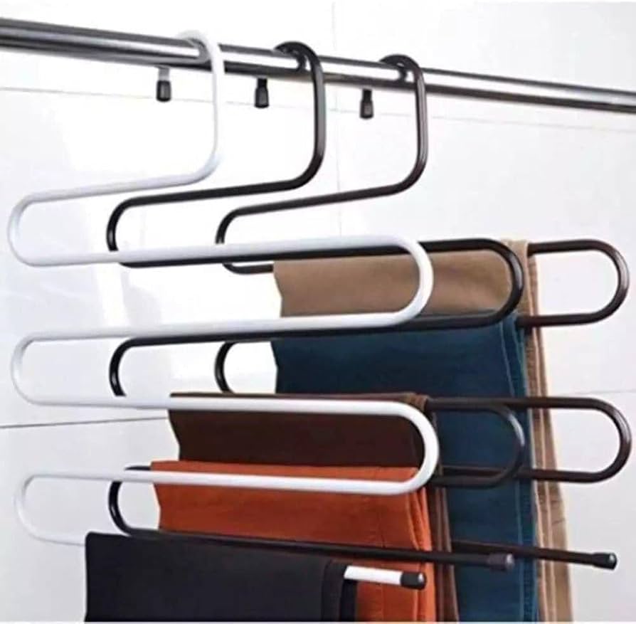 3D S-Shaped Stainless Steel Clothes Hanger