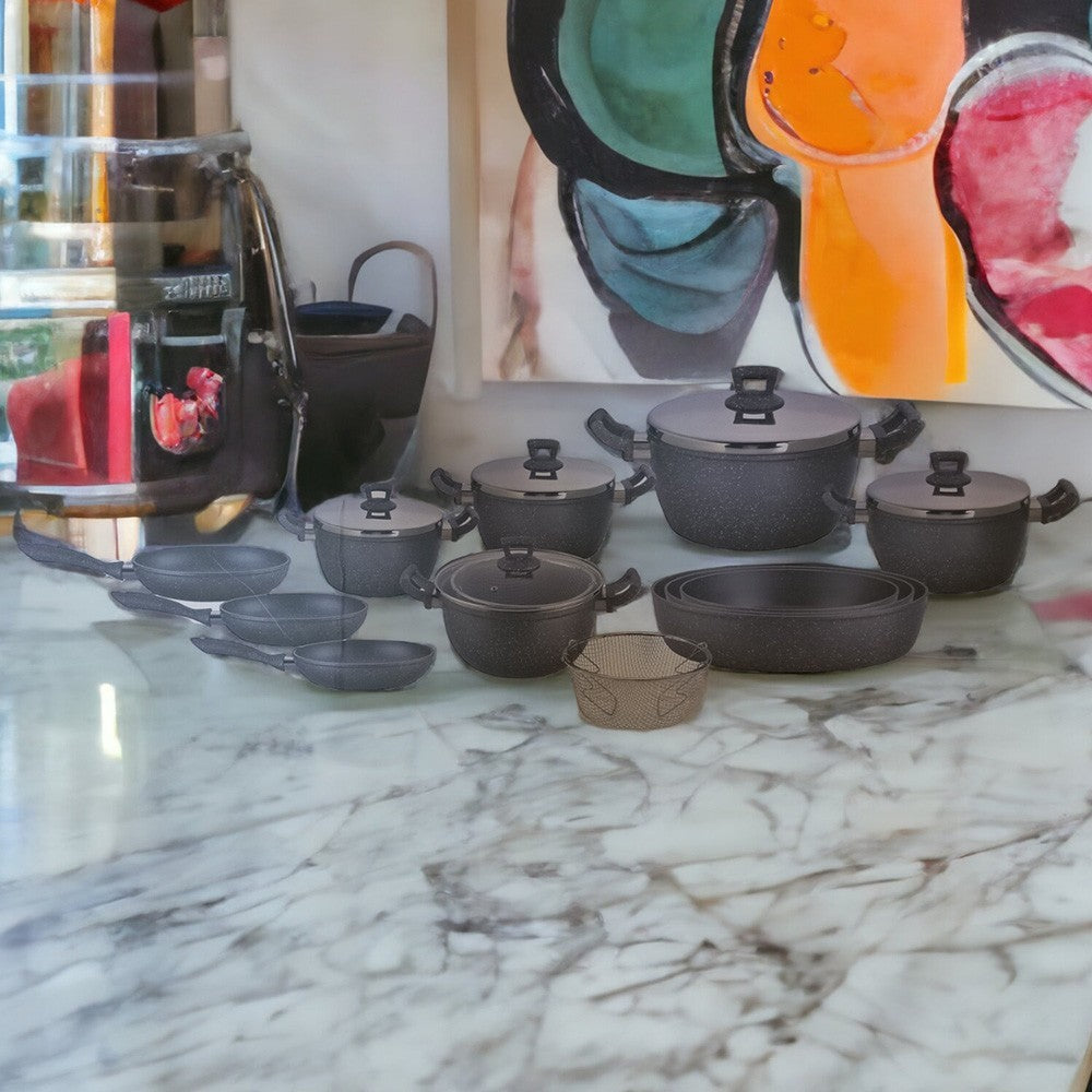 Phoenix, Professional Granite Cookware Set Of 17Pcs