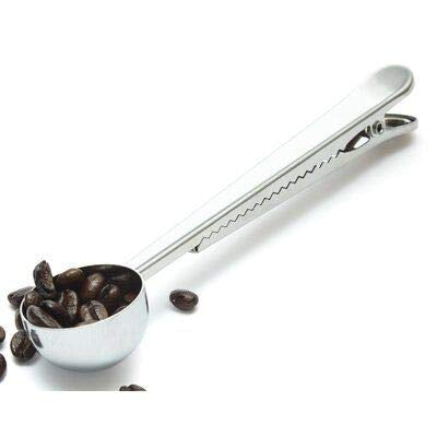 2-in-1 Stainless Steel Coffee Spoon with Clip
