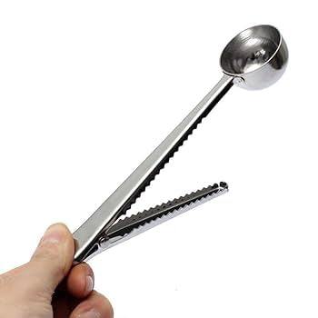 2-in-1 Stainless Steel Coffee Spoon with Clip