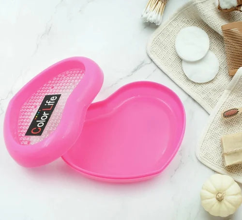 Heart Shaped Plastic Soap Case