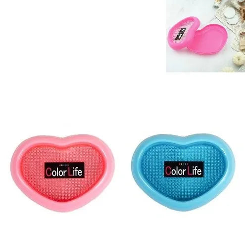Heart Shaped Plastic Soap Case