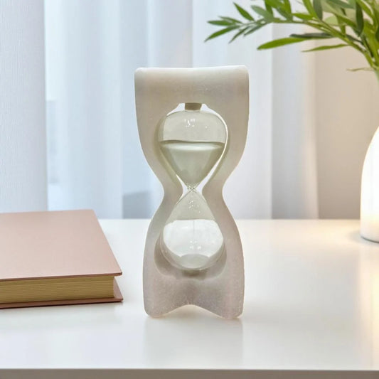 Hour Glass In Marble Stand Decoration