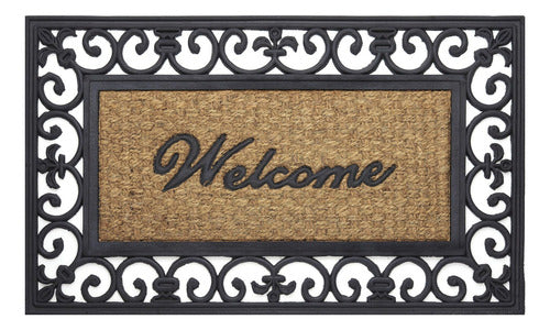 Decorative Coir & Rubber Doormat