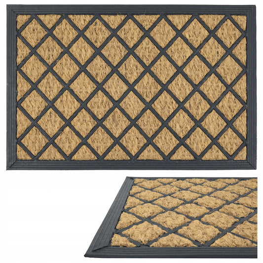 Decorative Coir & Rubber Doormat