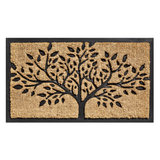 Decorative Tree Coir & Rubber Doormat