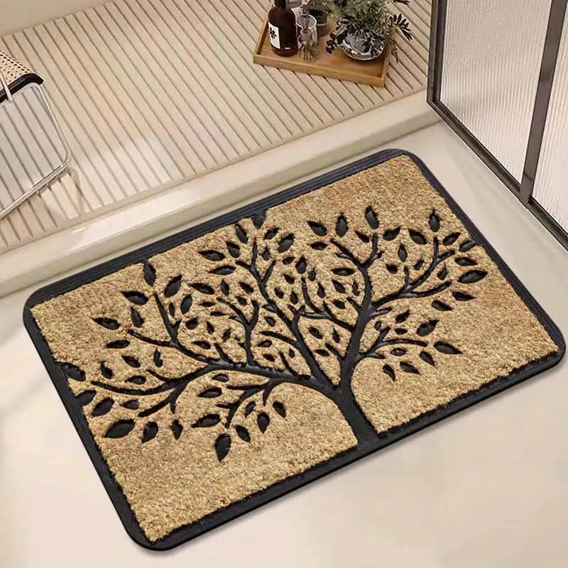 Decorative Tree Coir & Rubber Doormat