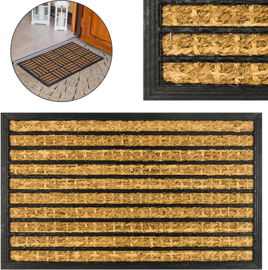 Decorative Coir & Rubber Doormat