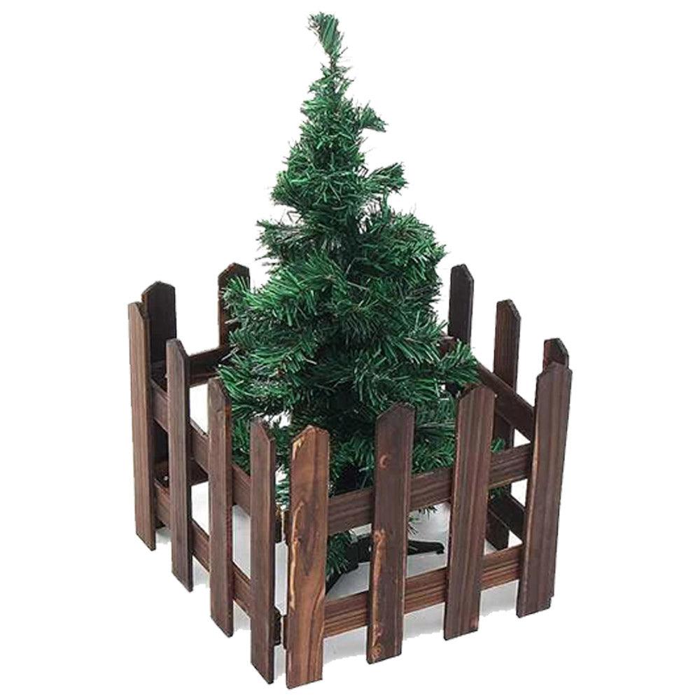 Christmas Outdoor Wood Fence 160 X 30 Cm