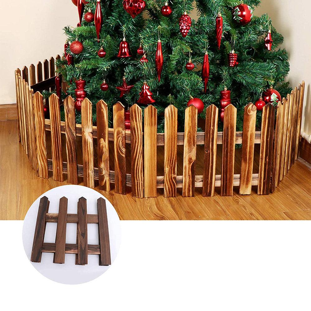 Christmas Outdoor Wood Fence 160 X 30 Cm