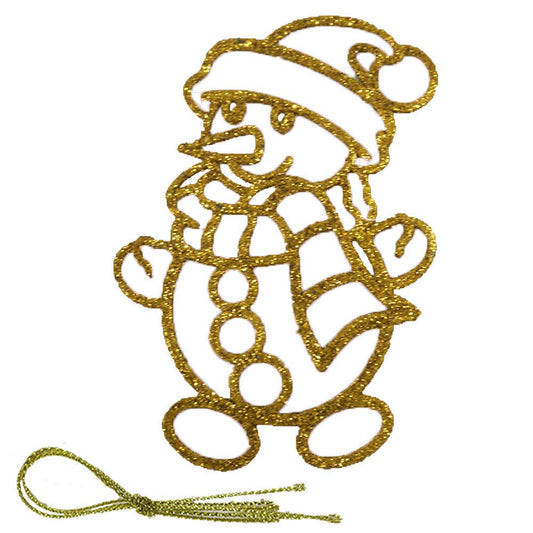 Christmas Glitter Snowman Tree Decoration (2 PCs)