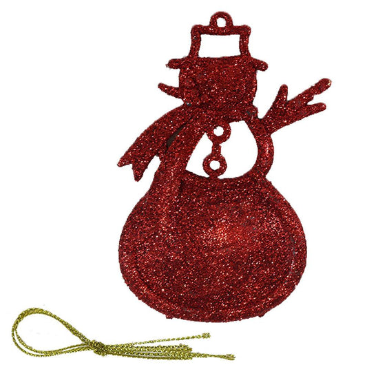 Christmas Glitter Snowman Tree Decoration( 2 PCs)