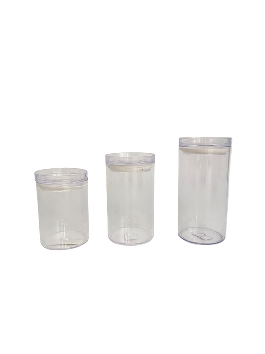 Clear Plastic Storage Jar