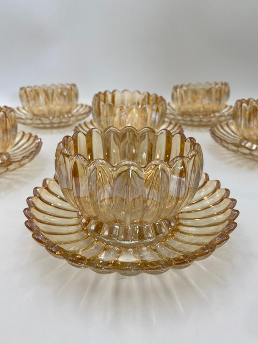Glass bowl with plate