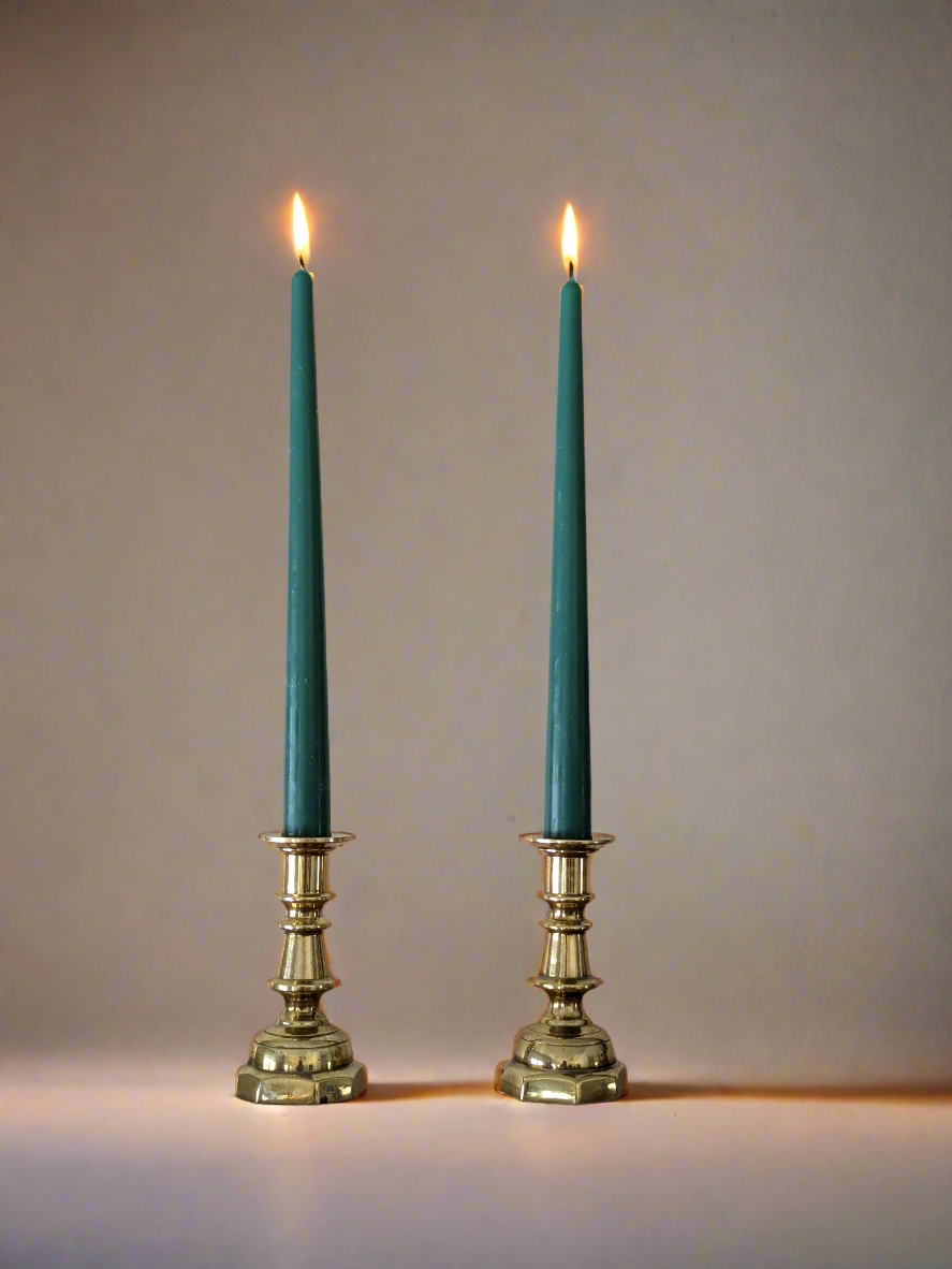 Fama,10 Pcs Taper Green Candles  Set