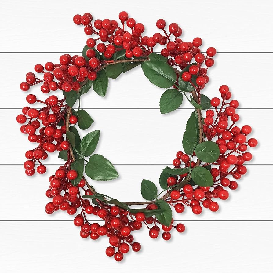 Christmas Wreath - Red Berries and Winter Greenery