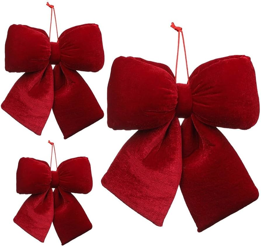 Christmas Tree Decoration Xmas Wreaths - Bowknot Ornament