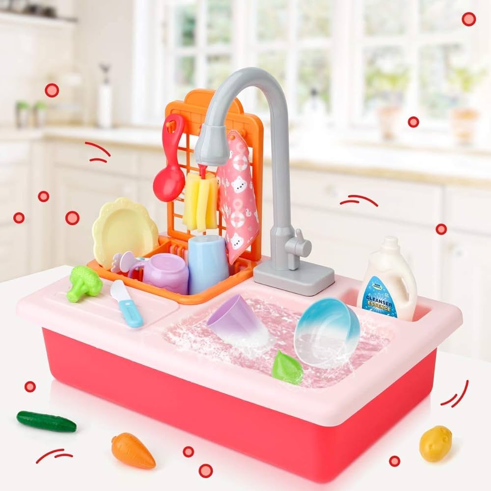 Interactive Kitchen Sink Toy -Pink