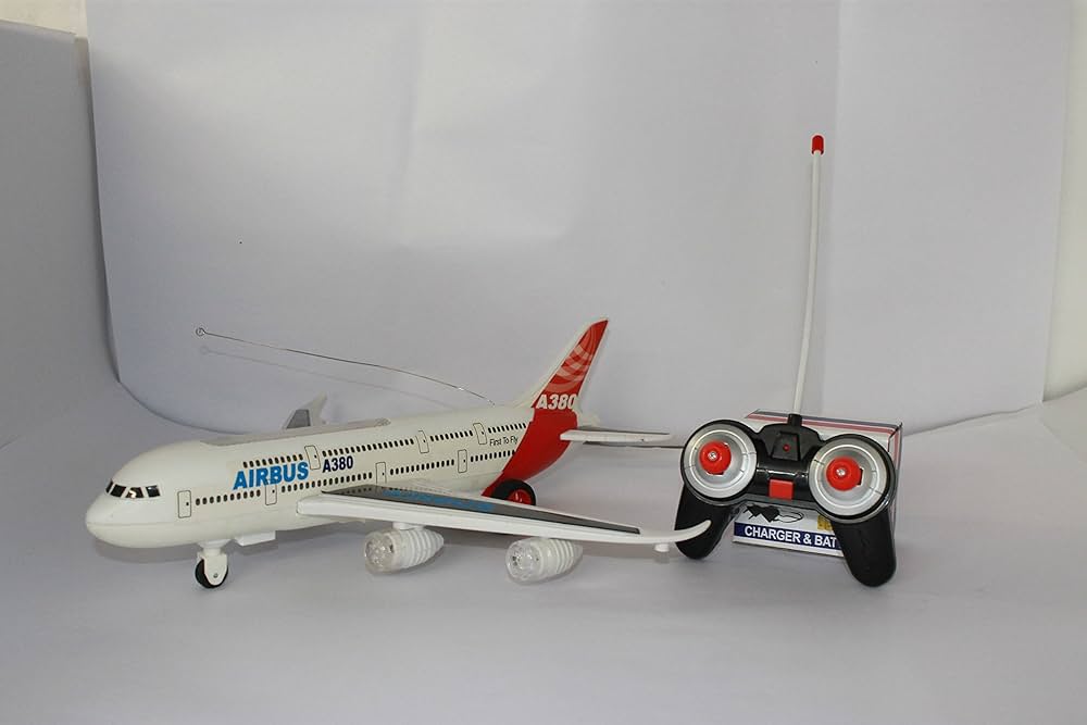 1:200 Remote Control Airbus Radio Control Plane with Light and Music, Multi Color